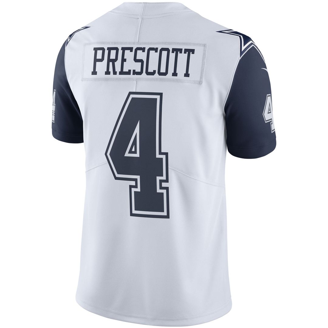 Dallas Cowboys Dak Prescott Navy Vapor Limited Player Jersey product image 9, provided for visual reference and product