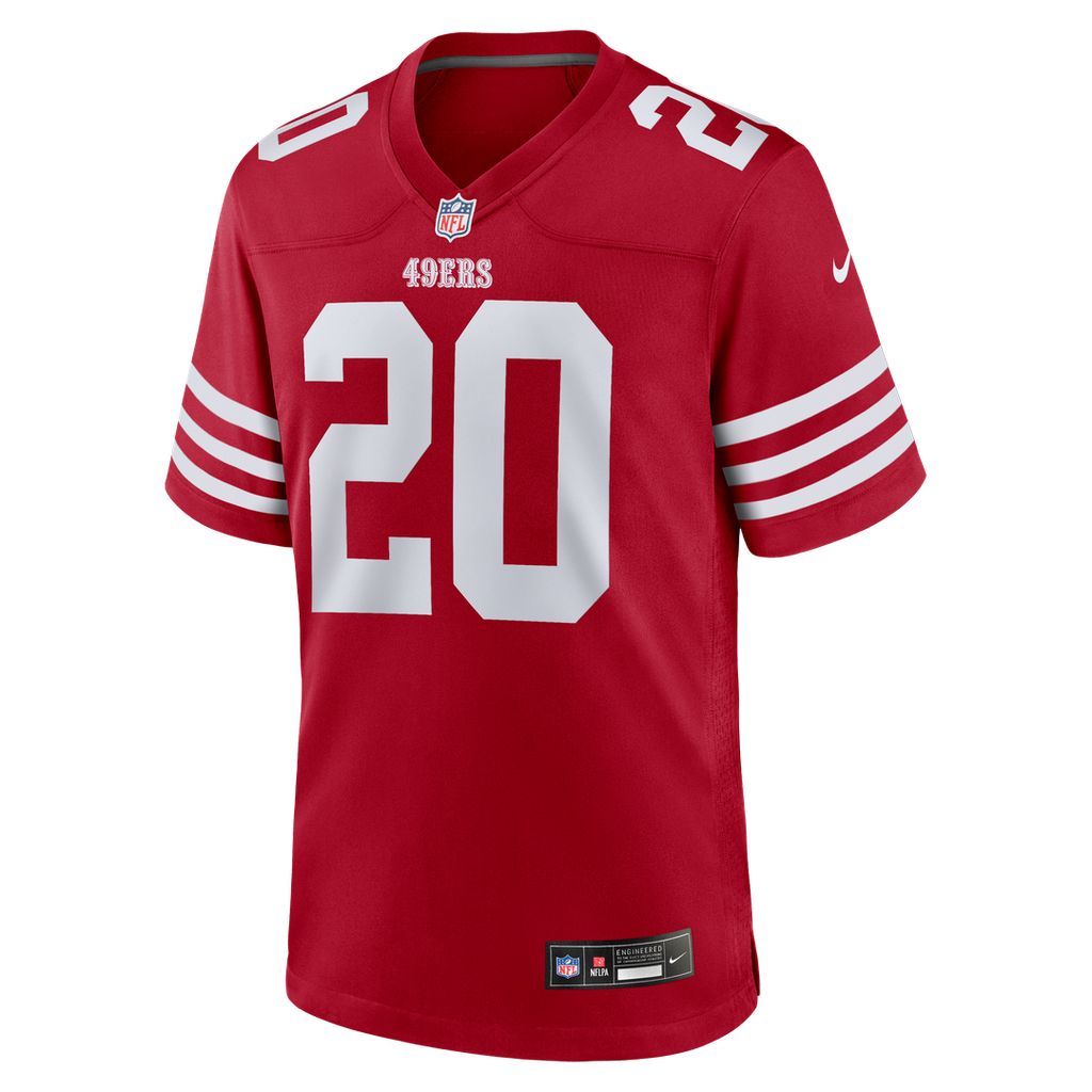San Francisco 49ers Upton Stout Scarlet Team Game Jersey product image 2, provided for visual reference and product detail