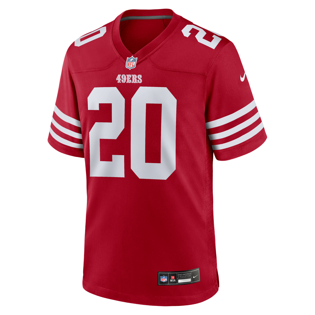 San Francisco 49ers Upton Stout Scarlet Team Game Jersey product image 2, provided for visual reference and product detail