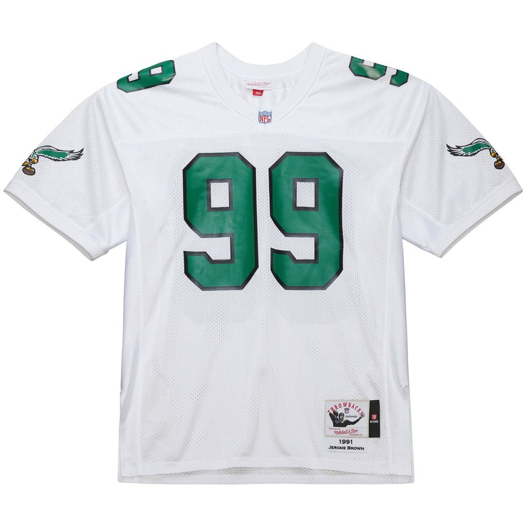 Philadelphia Eagles Jerome Brown White 1991 Authentic Throwback Retired Player Jersey product image 2, provided for visual