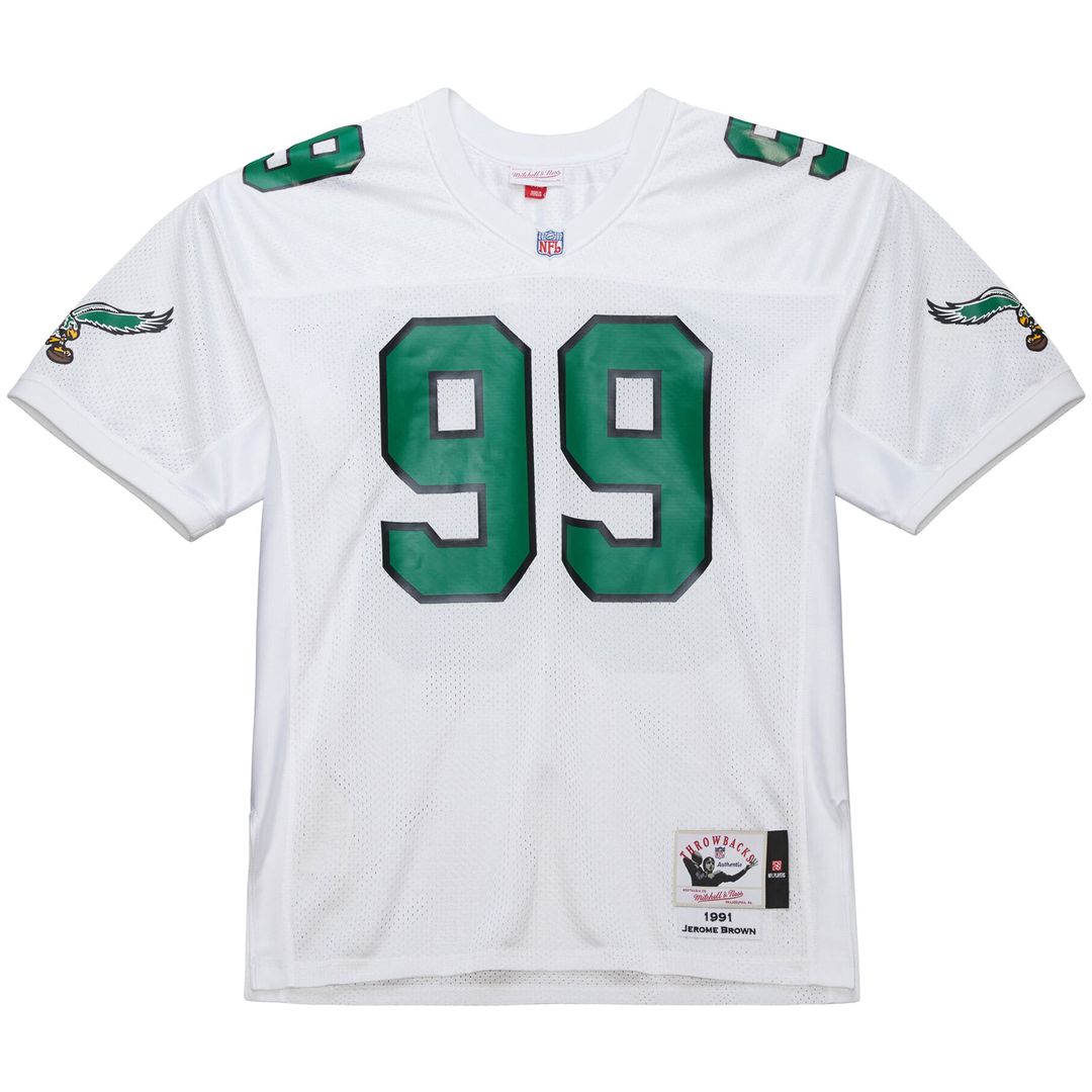 Philadelphia Eagles Jerome Brown White 1991 Authentic Throwback Retired Player Jersey product image 2, provided for visual