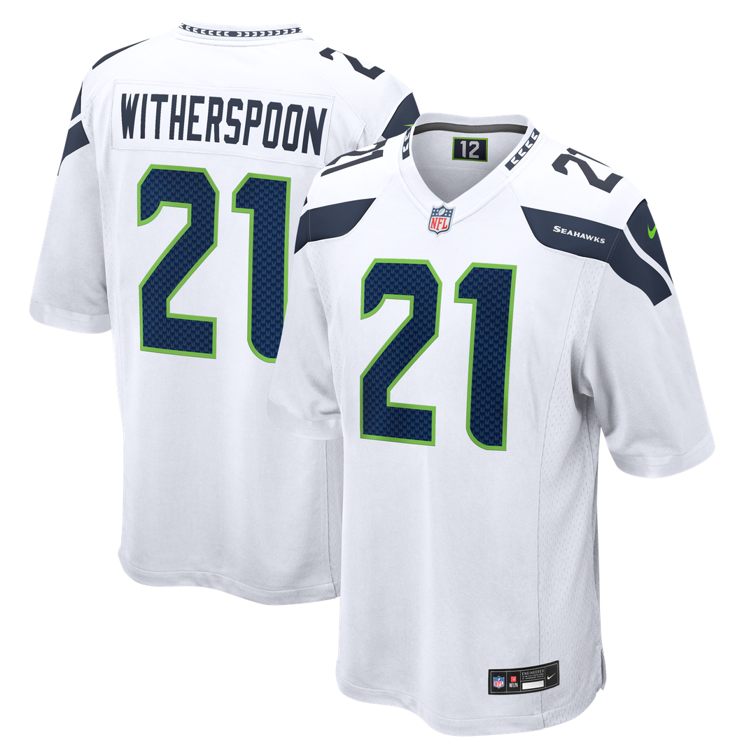Seattle Seahawks Devon Witherspoon White Game Jersey product image 4, provided for visual reference and product detail review