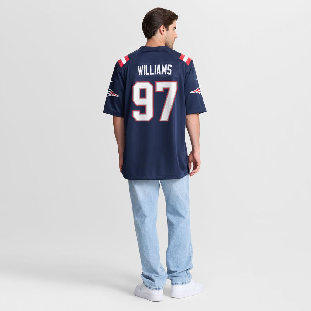 New England Patriots Milton Williams Navy Team Game Jersey product image 3, provided for visual reference and product detail