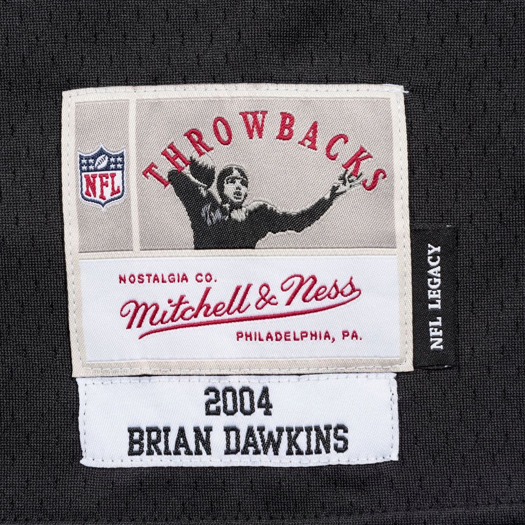 Philadelphia Eagles Brian Dawkins Black Legacy Replica Jersey product image 6, provided for visual reference and product