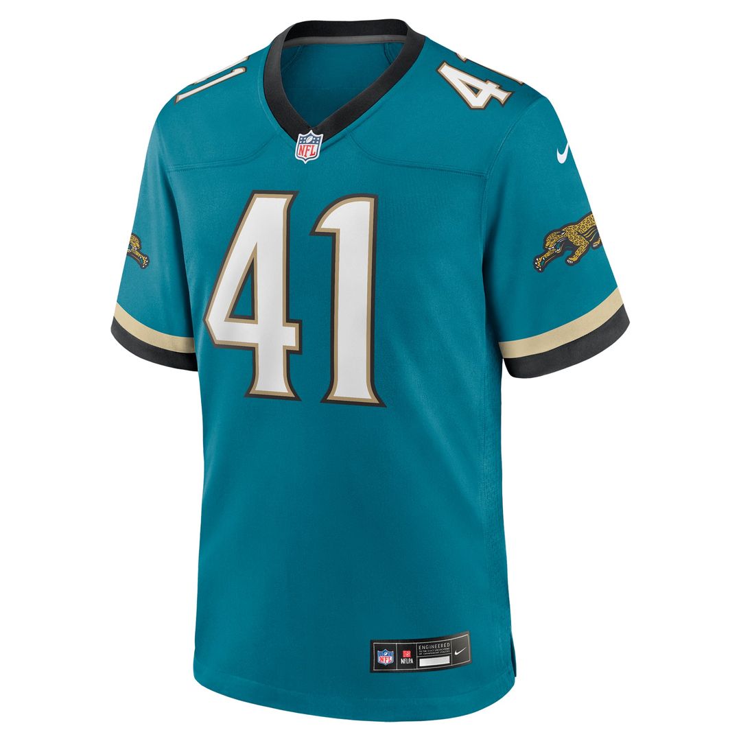 Jacksonville Jaguars Josh Hines-Allen Teal Prowler Throwback Player Game Jersey product image 2, provided for visual