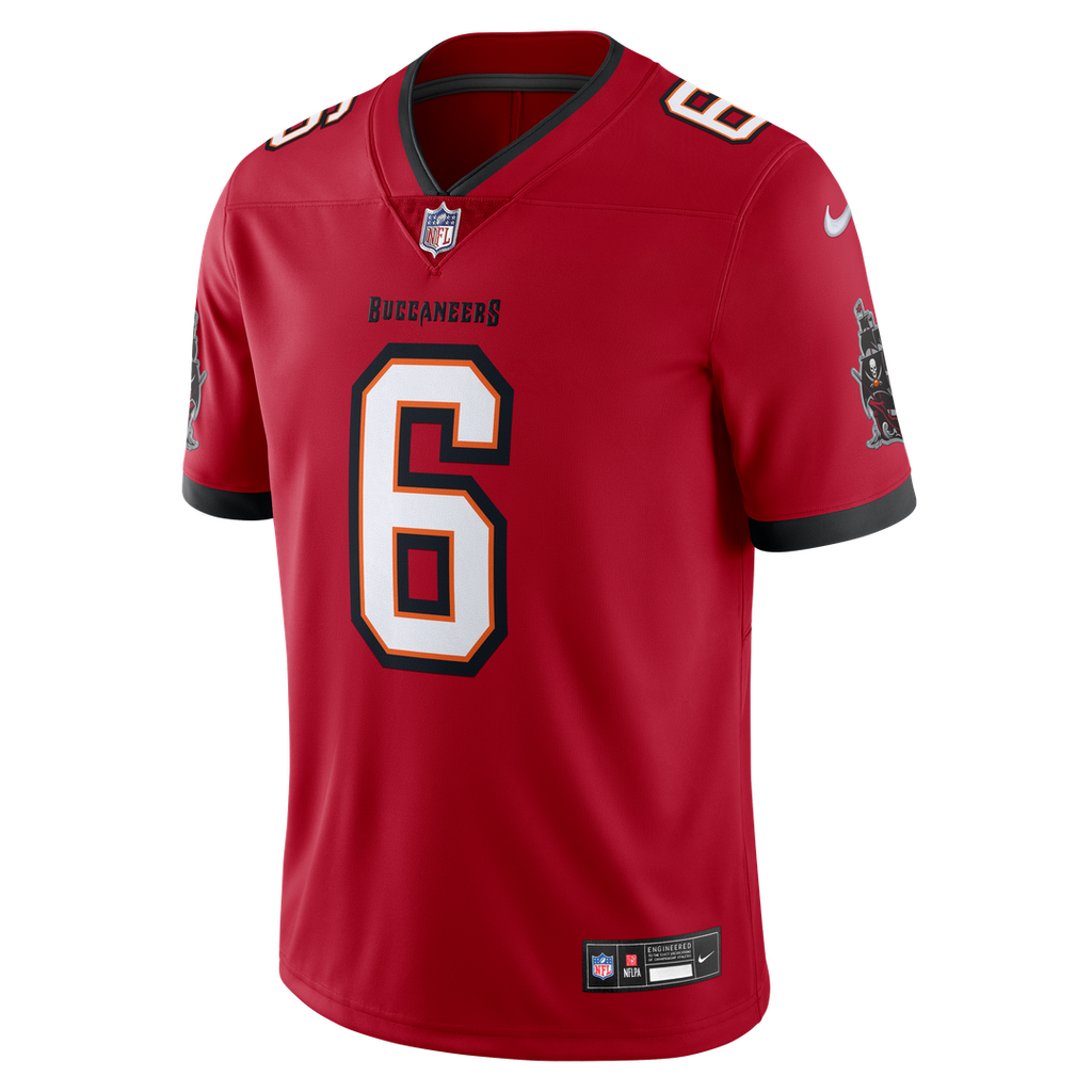 Tampa Bay Buccaneers Baker Mayfield Red Vapor Untouchable Limited Jersey product image 6, provided for visual reference and