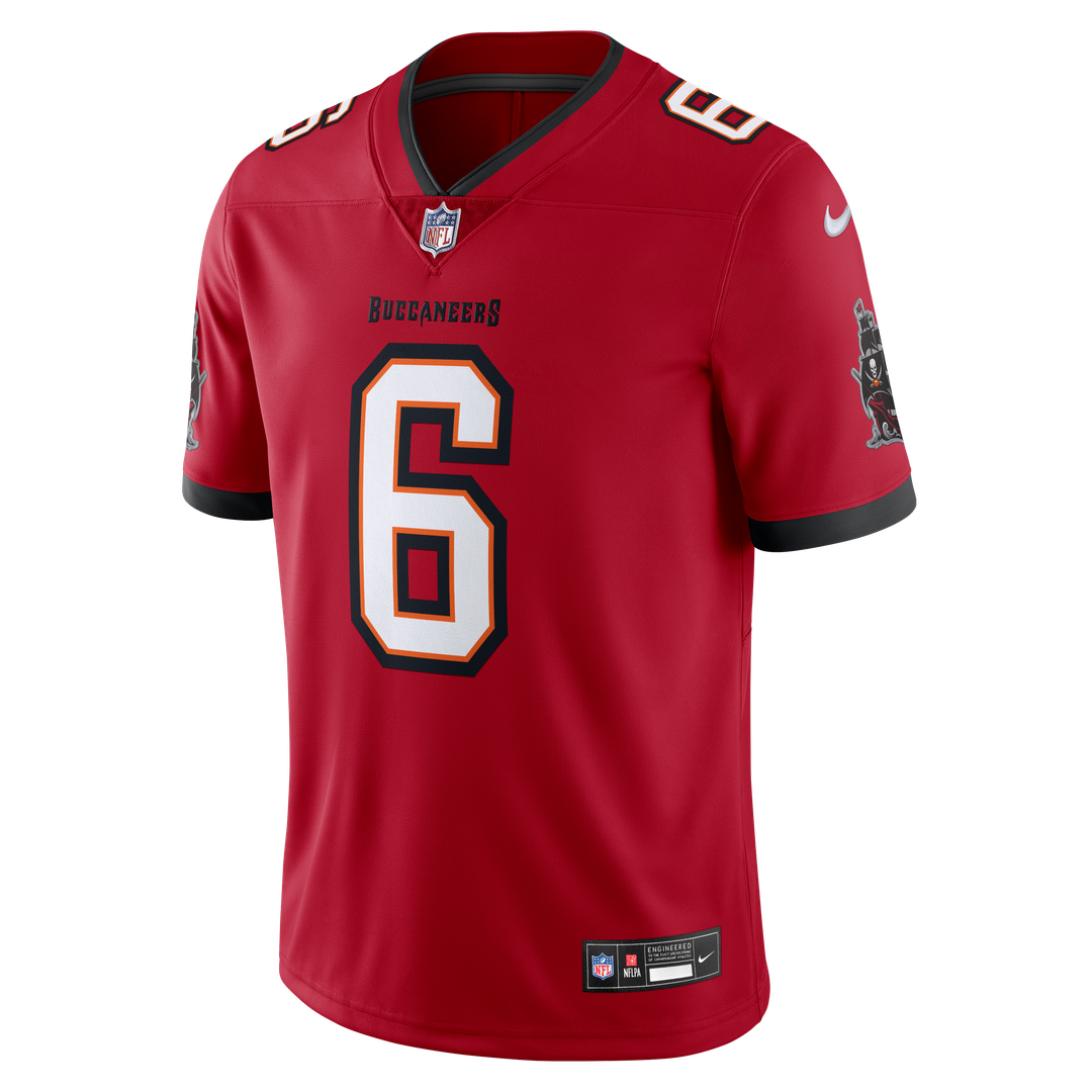 Tampa Bay Buccaneers Baker Mayfield Red Vapor Untouchable Limited Jersey product image 6, provided for visual reference and