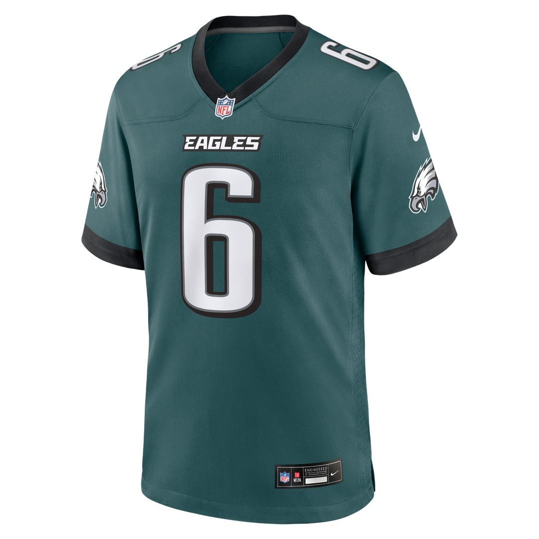 Philadelphia Eagles DeVonta Smith Midnight Green Team Game Jersey product image 2, provided for visual reference and product