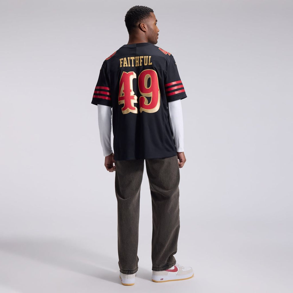 San Francisco 49ers The Faithful Black Rivalries Collection Stitched Limited Jersey product image 5, provided for visual