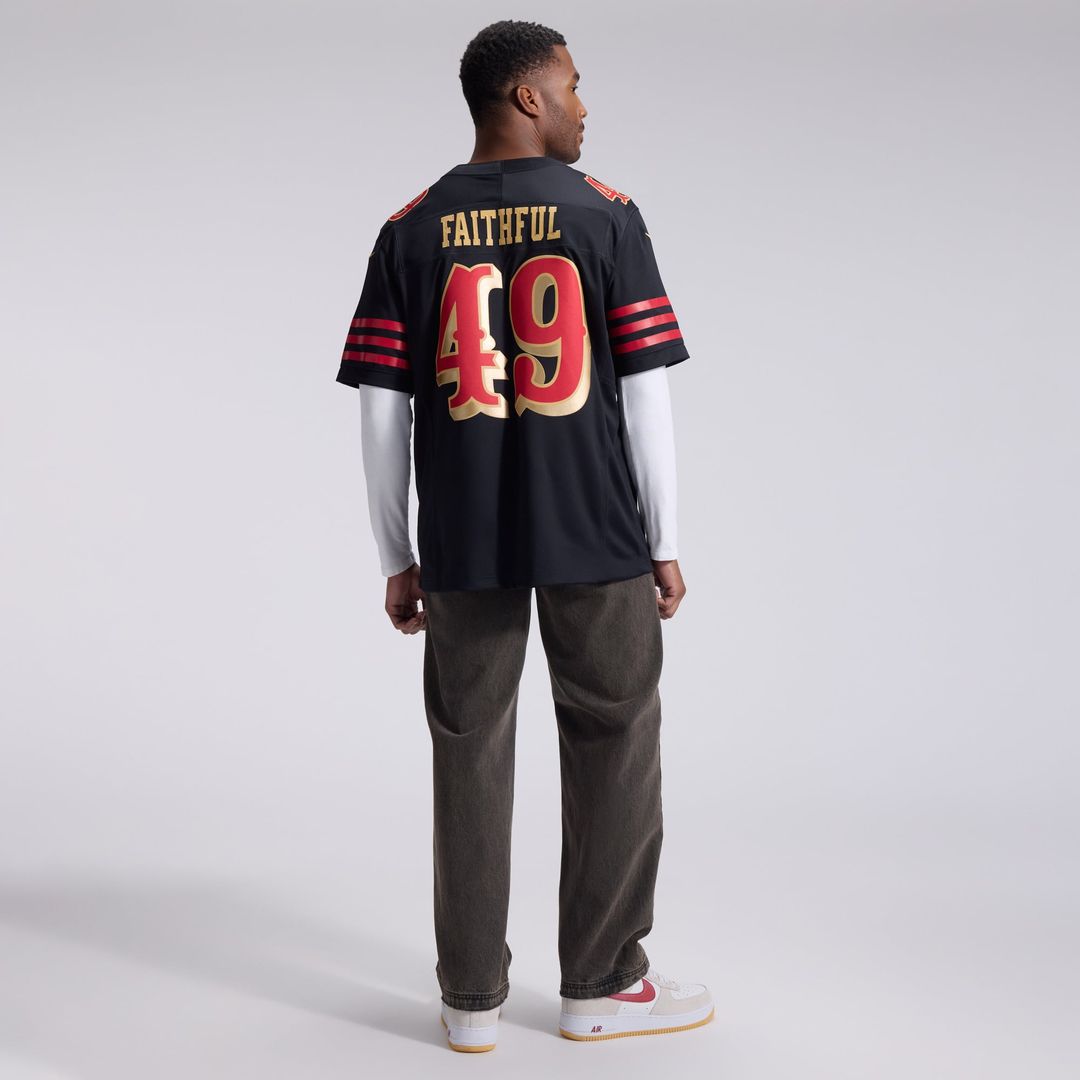 San Francisco 49ers The Faithful Black Rivalries Collection Stitched Limited Jersey product image 5, provided for visual