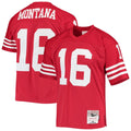 San Francisco 49ers Joe Montana Scarlet Legacy Replica Jersey product image 1, provided for visual reference and product