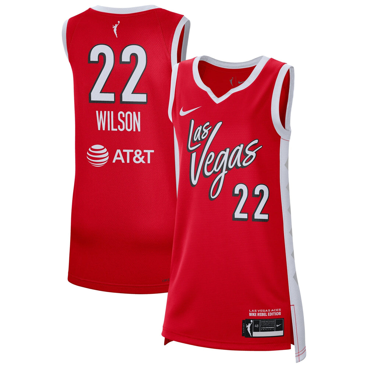 A'Ja Wilson Las Vegas Aces Rebel Jersey product image 1, provided for visual reference and product detail review