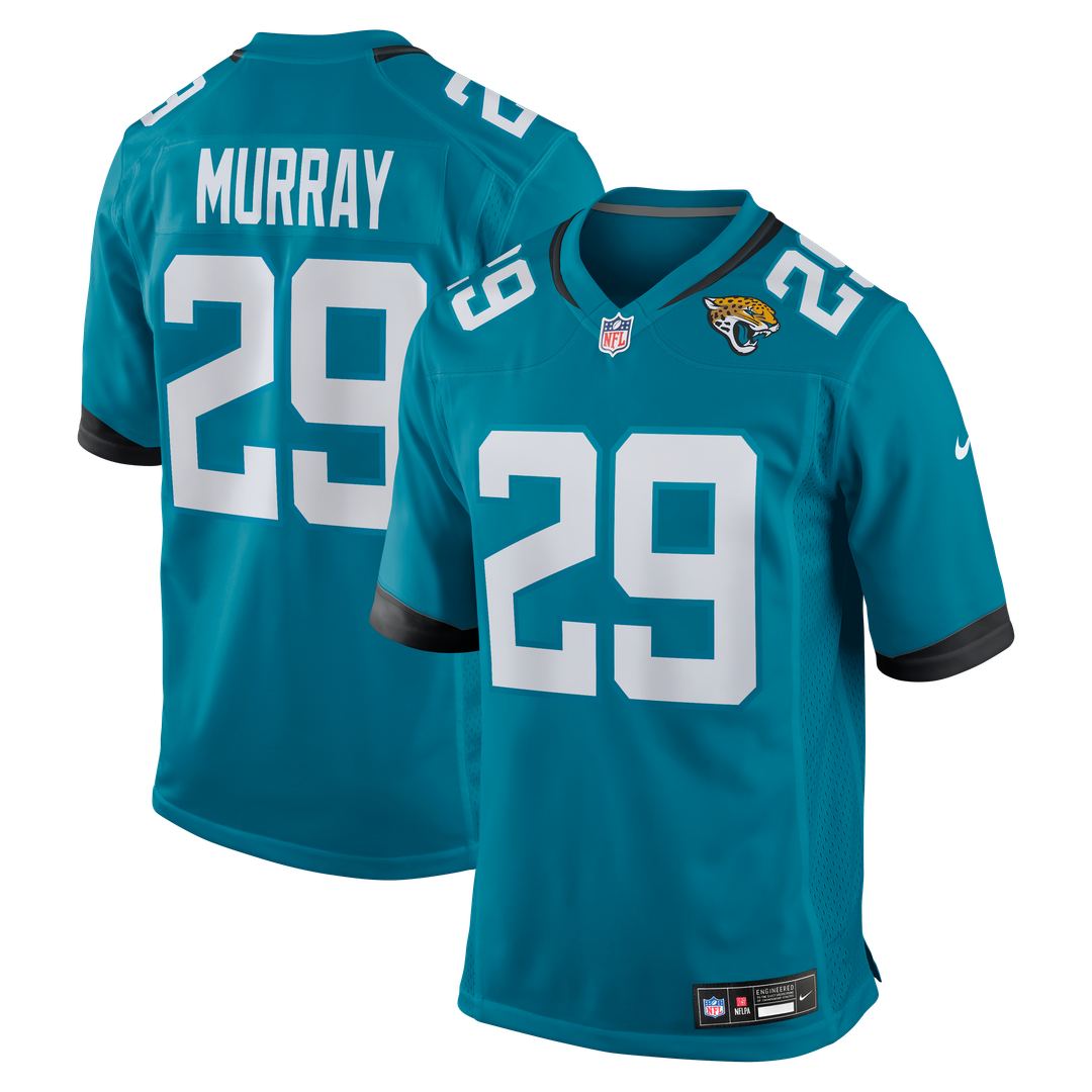 Jacksonville Jaguars Eric Murray Teal Team Game Jersey product image 1, provided for visual reference and product detail
