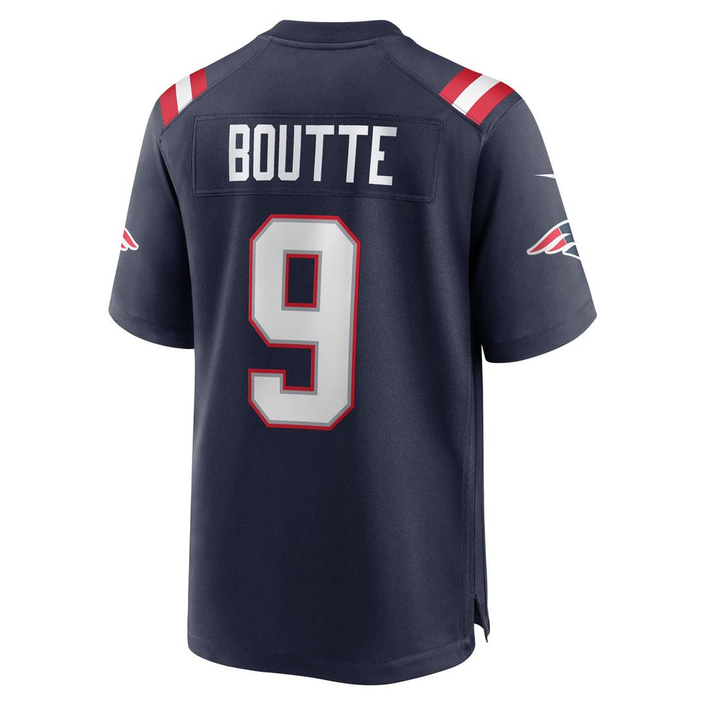 New England Patriots Kayshon Boutte Navy Game Jersey product image 3, provided for visual reference and product detail review