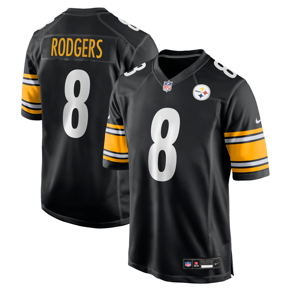 Pittsburgh Steelers Aaron Rodgers White Game Jersey product image 7, provided for visual reference and product detail review