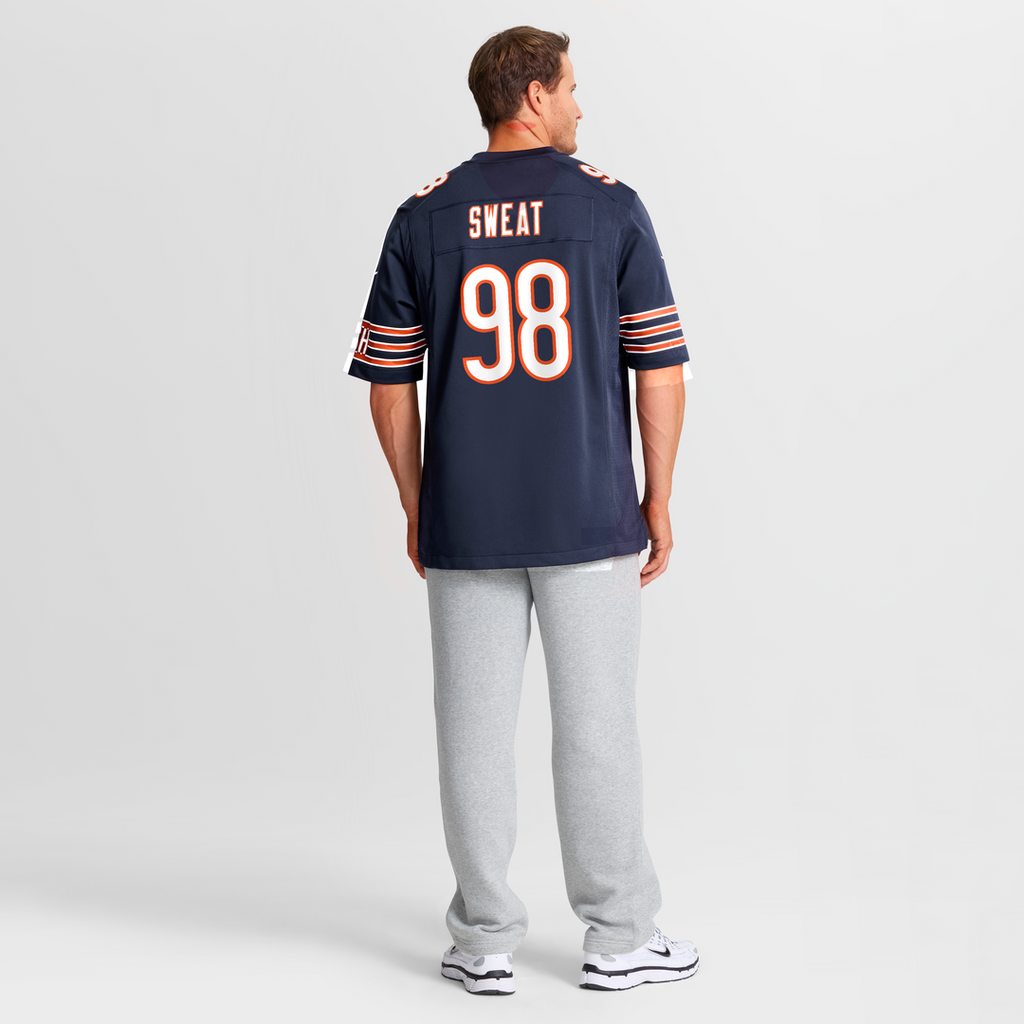 Chicago Bears Montez Sweat Navy Game Jersey product image 5, provided for visual reference and product detail review