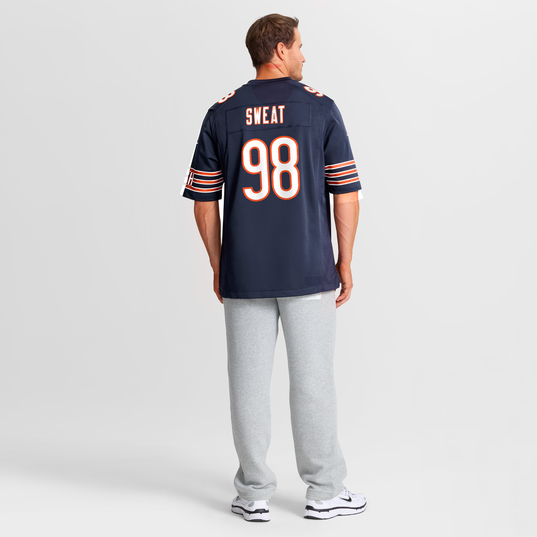 Chicago Bears Montez Sweat Navy Game Jersey product image 5, provided for visual reference and product detail review