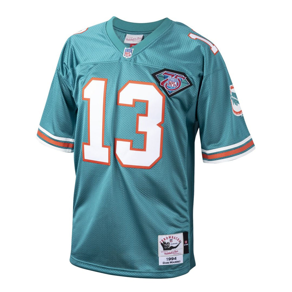Miami Dolphins 1994 Dan Marino Aqua Authentic Throwback Retired Player Jersey product image 2, provided for visual reference