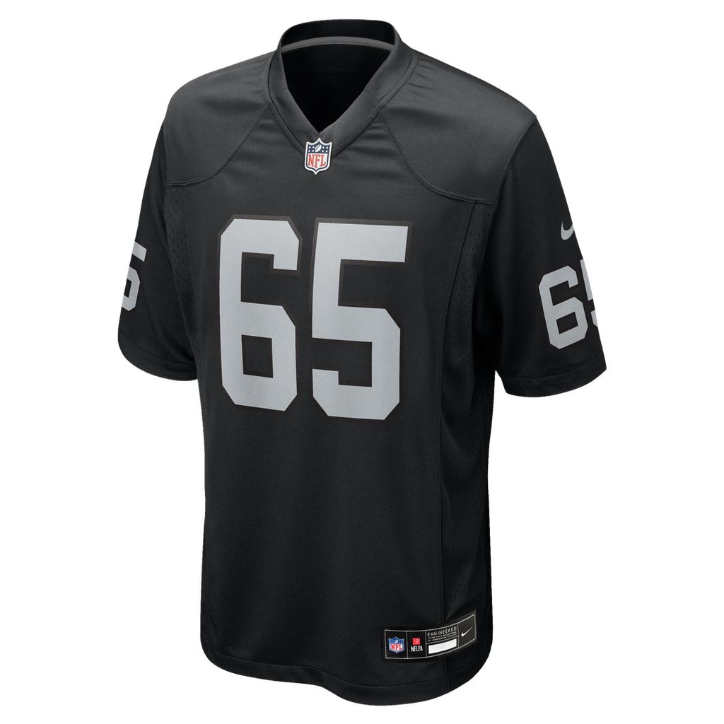 Las Vegas Raiders Tyler Linderbaum Black Team Game Jersey product image 4, provided for visual reference and product detail