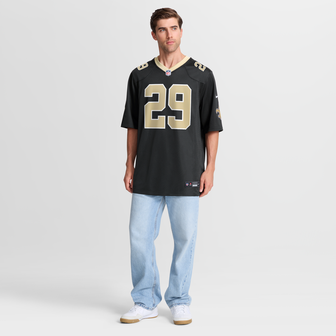 New Orleans Saints Quincy Riley Black Team Game Jersey product image 7, provided for visual reference and product detail
