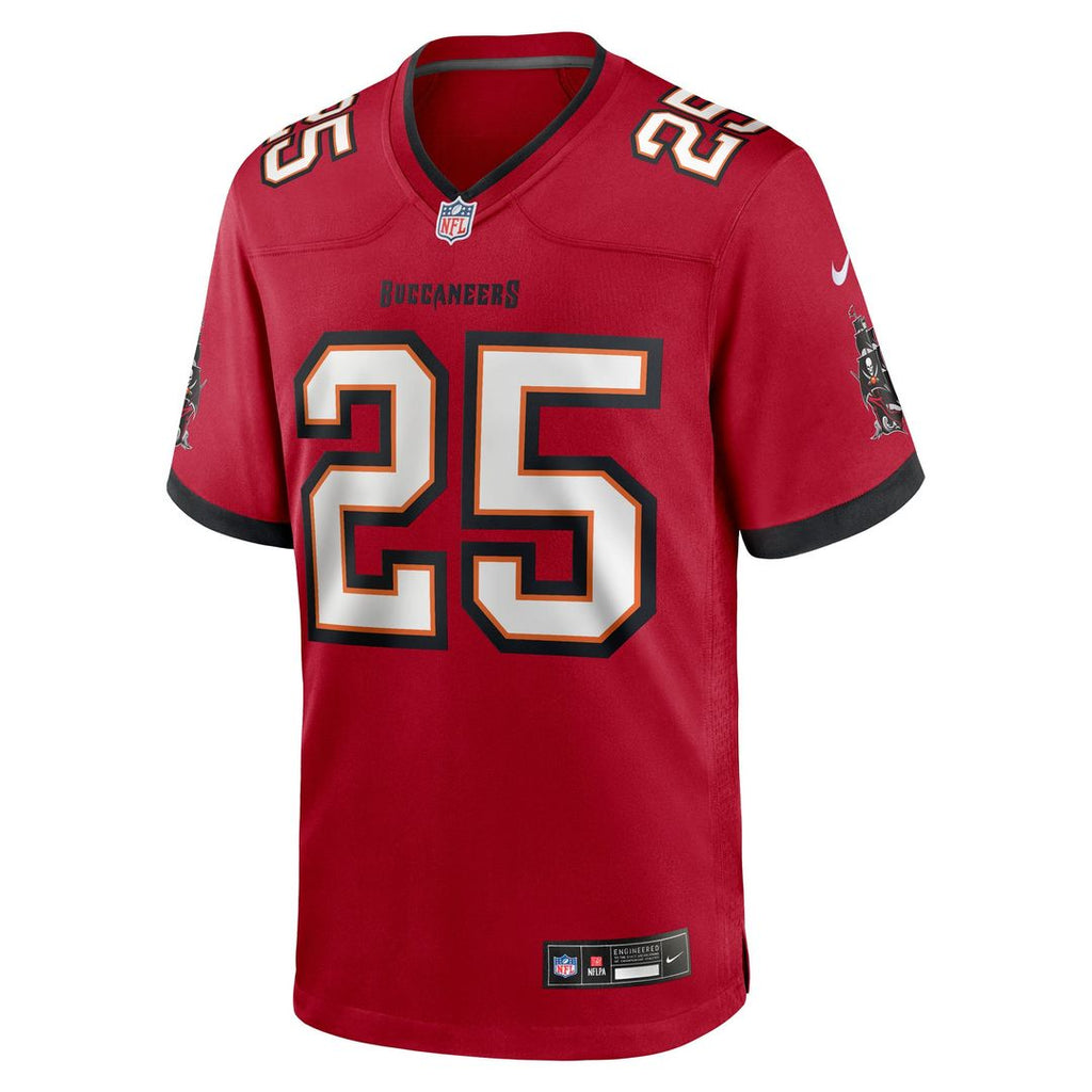 Tampa Bay Buccaneers Jacob Parrish Red Team Game Jersey product image 2, provided for visual reference and product detail