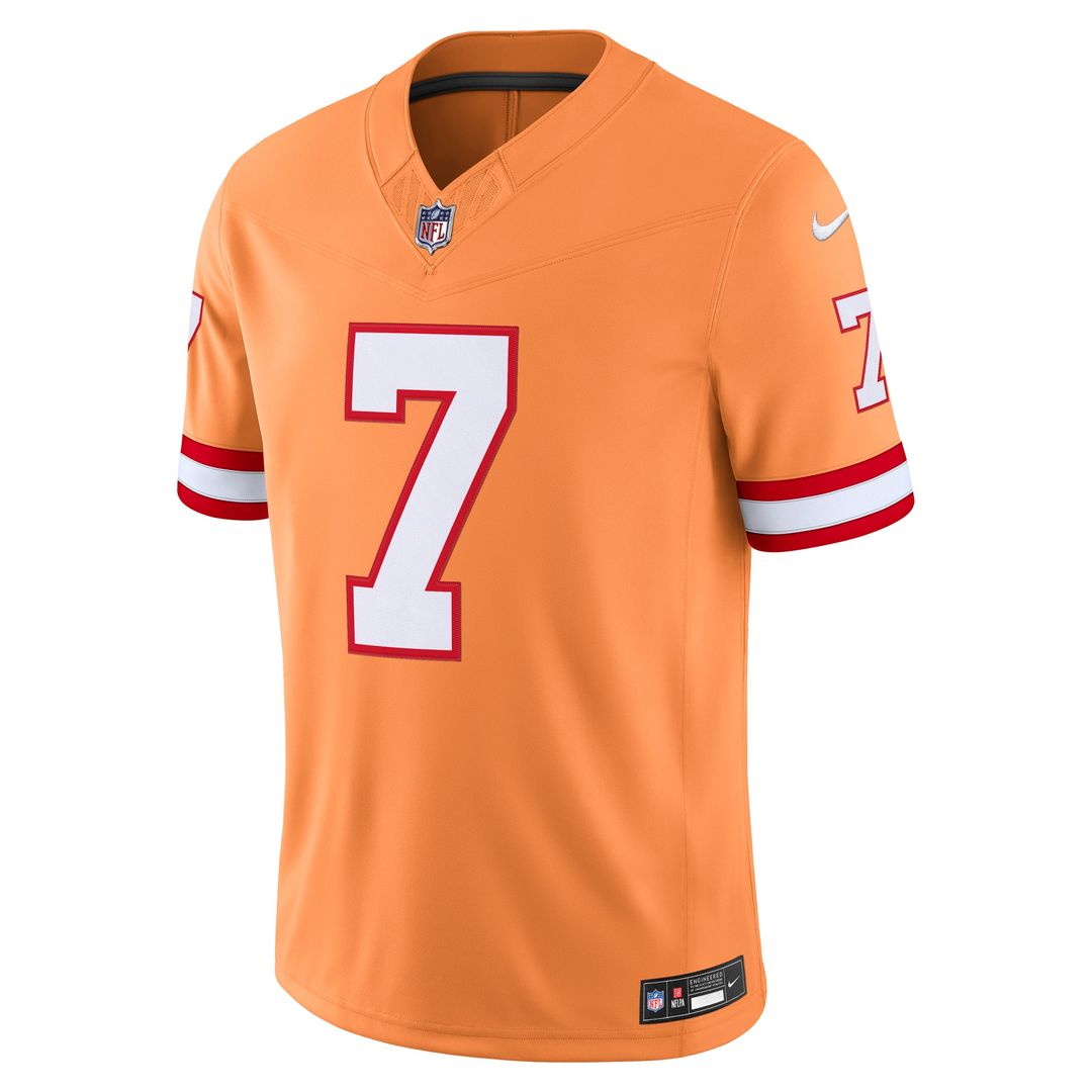 Tampa Bay Buccaneers Bucky Irving Creamsicle Alternate Vapor F.U.S.E. Stitched Limited Jersey product image 2, provided for
