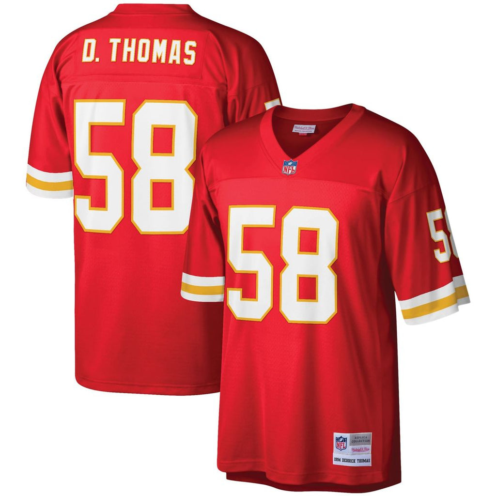 Kansas City Chiefs Derrick Thomas Red Legacy Replica Jersey product image 1, provided for visual reference and product