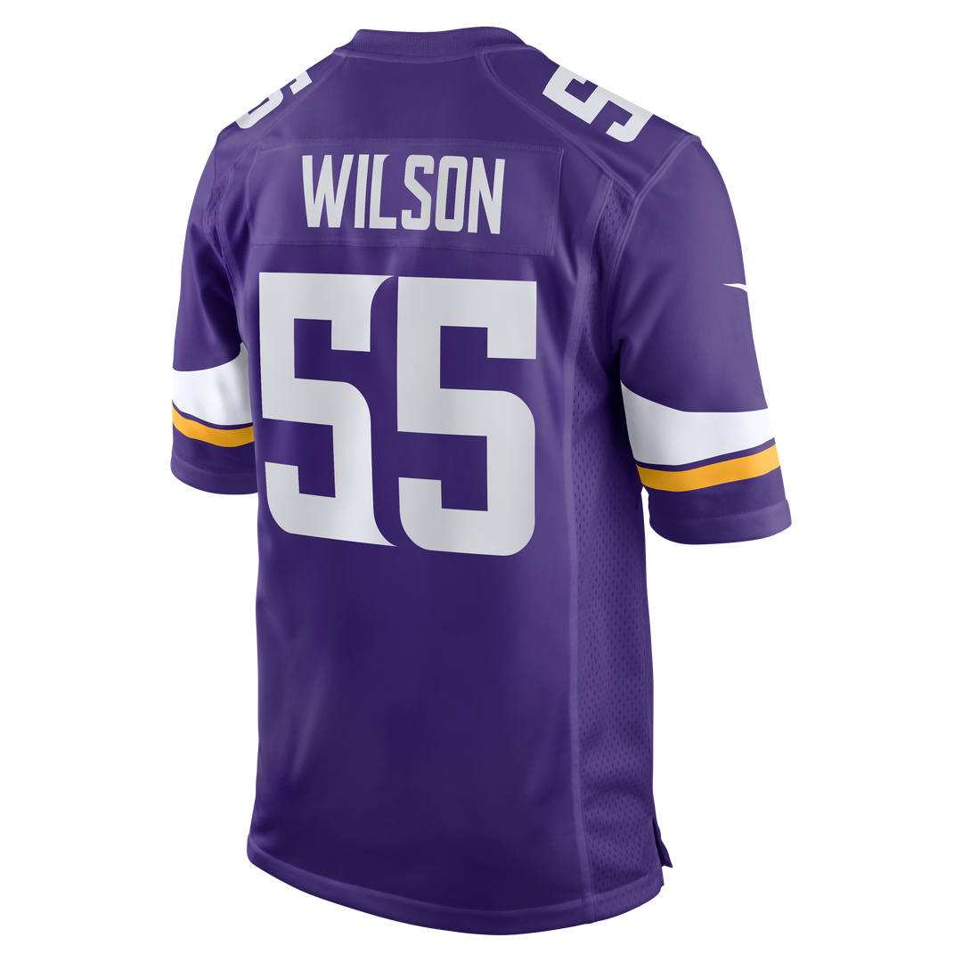 Minnesota Vikings Eric Wilson Purple Team Game Jersey product image 3, provided for visual reference and product detail