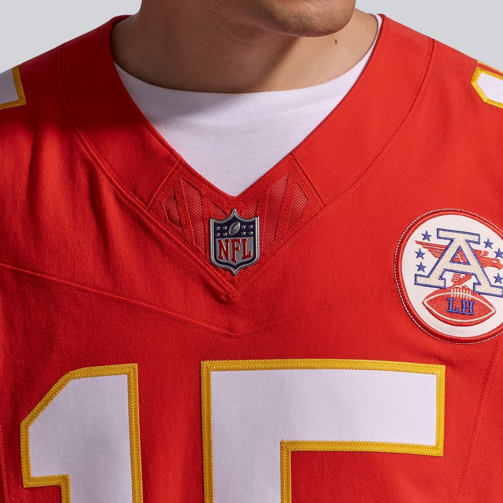 Kansas City Chiefs Patrick Mahomes Red Team Vapor F.U.S.E. Elite Jersey product image 8, provided for visual reference and