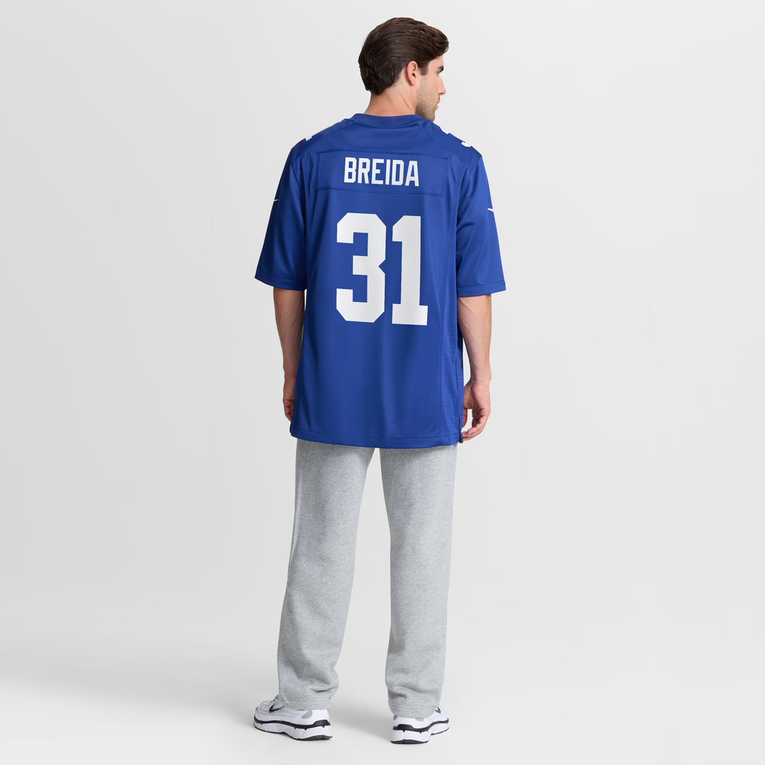New York Giants Matt Breida Royal Game Jersey product image 8, provided for visual reference and product detail review