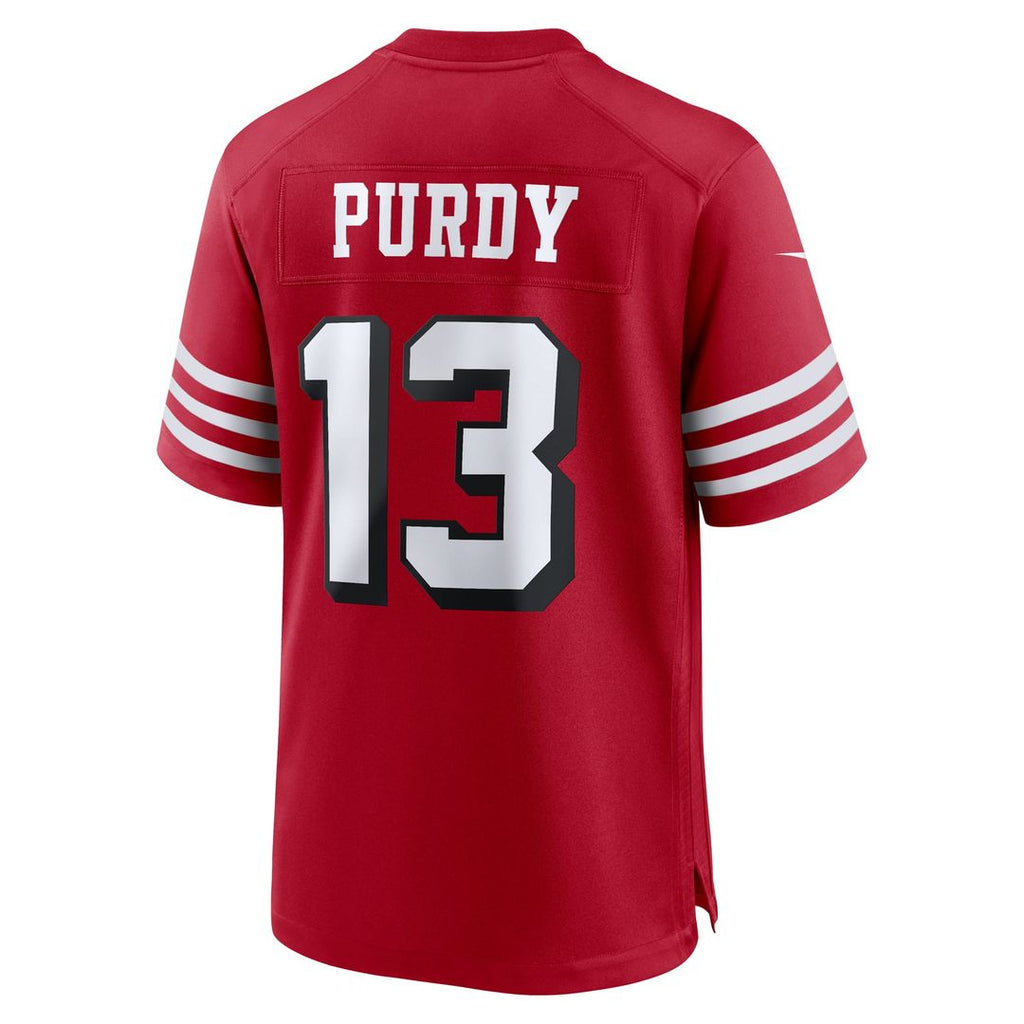 San Francisco 49ers Brock Purdy Scarlet Alternate Game Player Jersey product image 3, provided for visual reference and