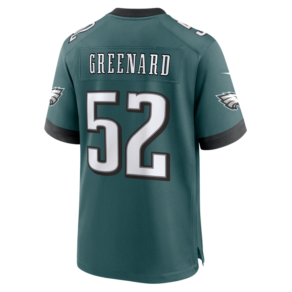 Philadelphia Eagles Jonathan Greenard Midnight Green Team Game Jersey product image 3, provided for visual reference and