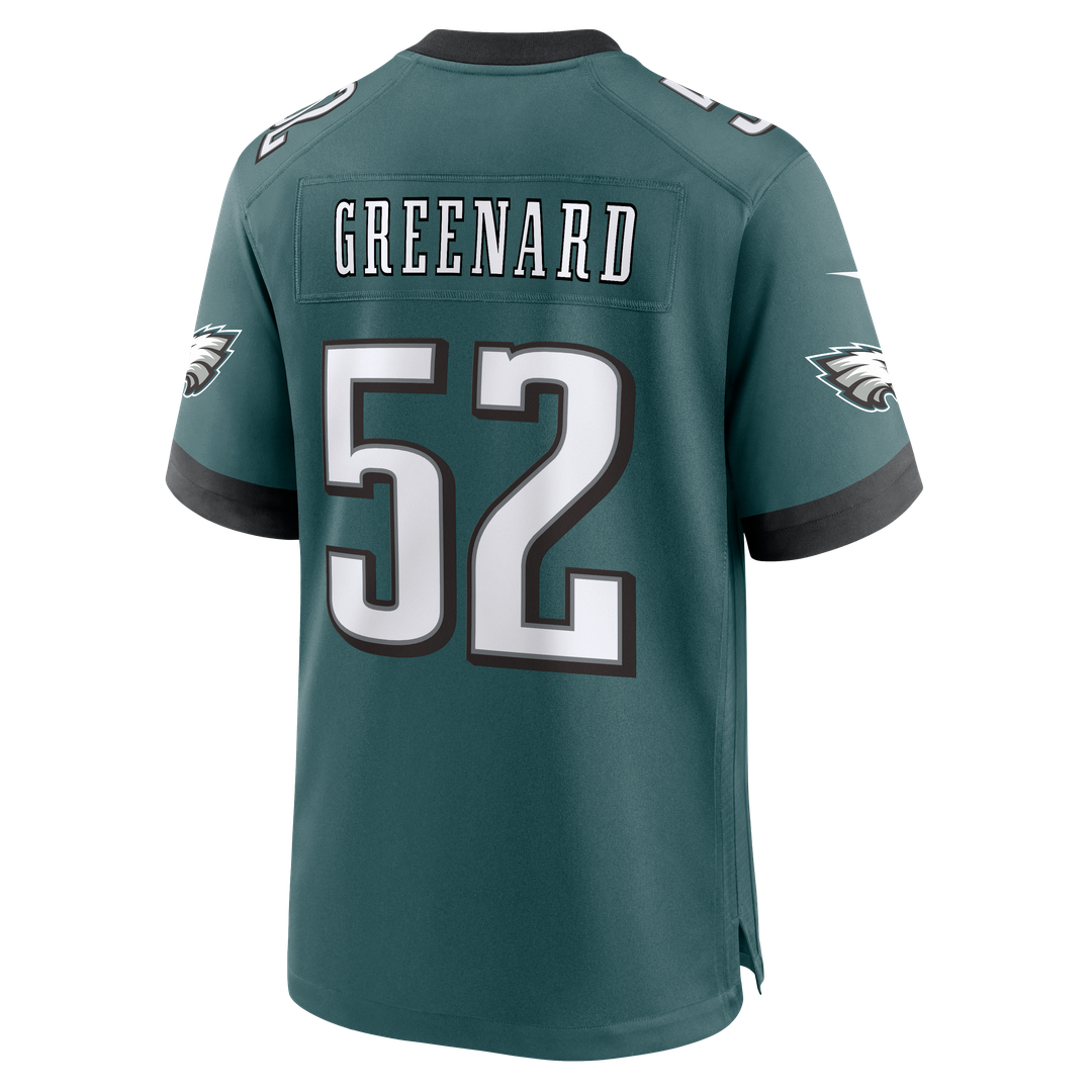 Philadelphia Eagles Jonathan Greenard Midnight Green Team Game Jersey product image 3, provided for visual reference and
