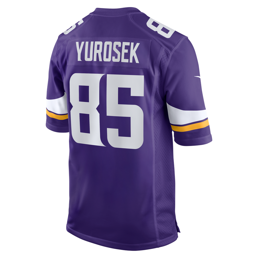 Minnesota Vikings Ben Yurosek Purple Team Game Jersey product image 3, provided for visual reference and product detail