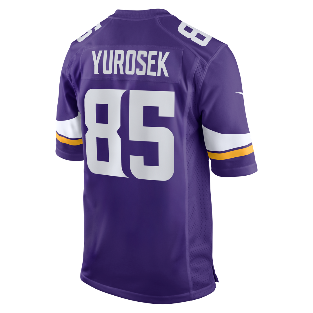 Minnesota Vikings Ben Yurosek Purple Team Game Jersey product image 3, provided for visual reference and product detail
