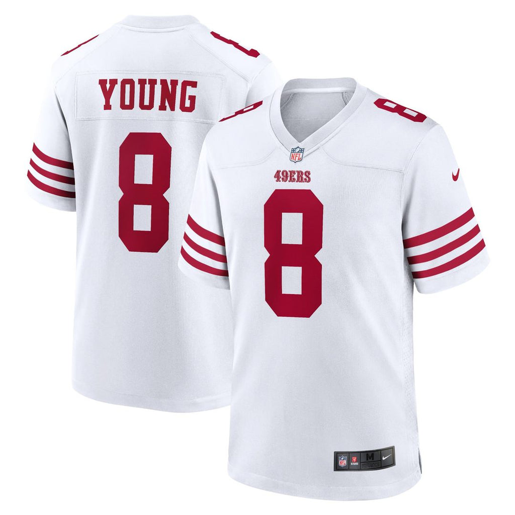 San Francisco 49ers Steve Young White Retired Player Game Jersey product image 4, provided for visual reference and product