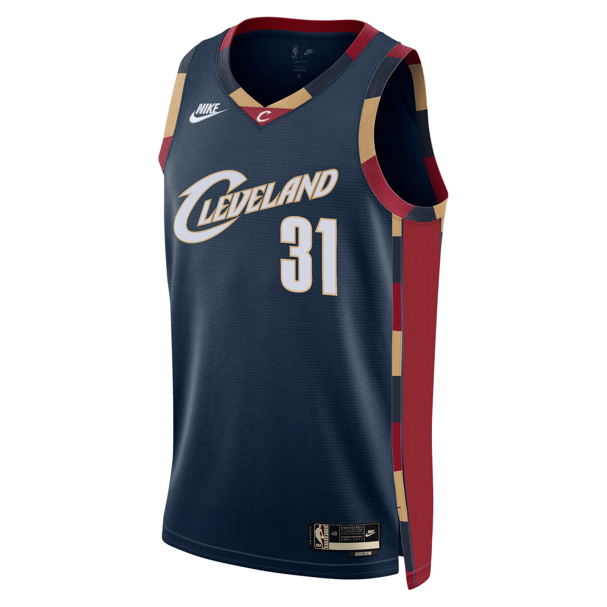 Jarrett Allen Cleveland Cavaliers Classic Edition Jersey - Navy - Unisex product image 3, provided for visual reference and