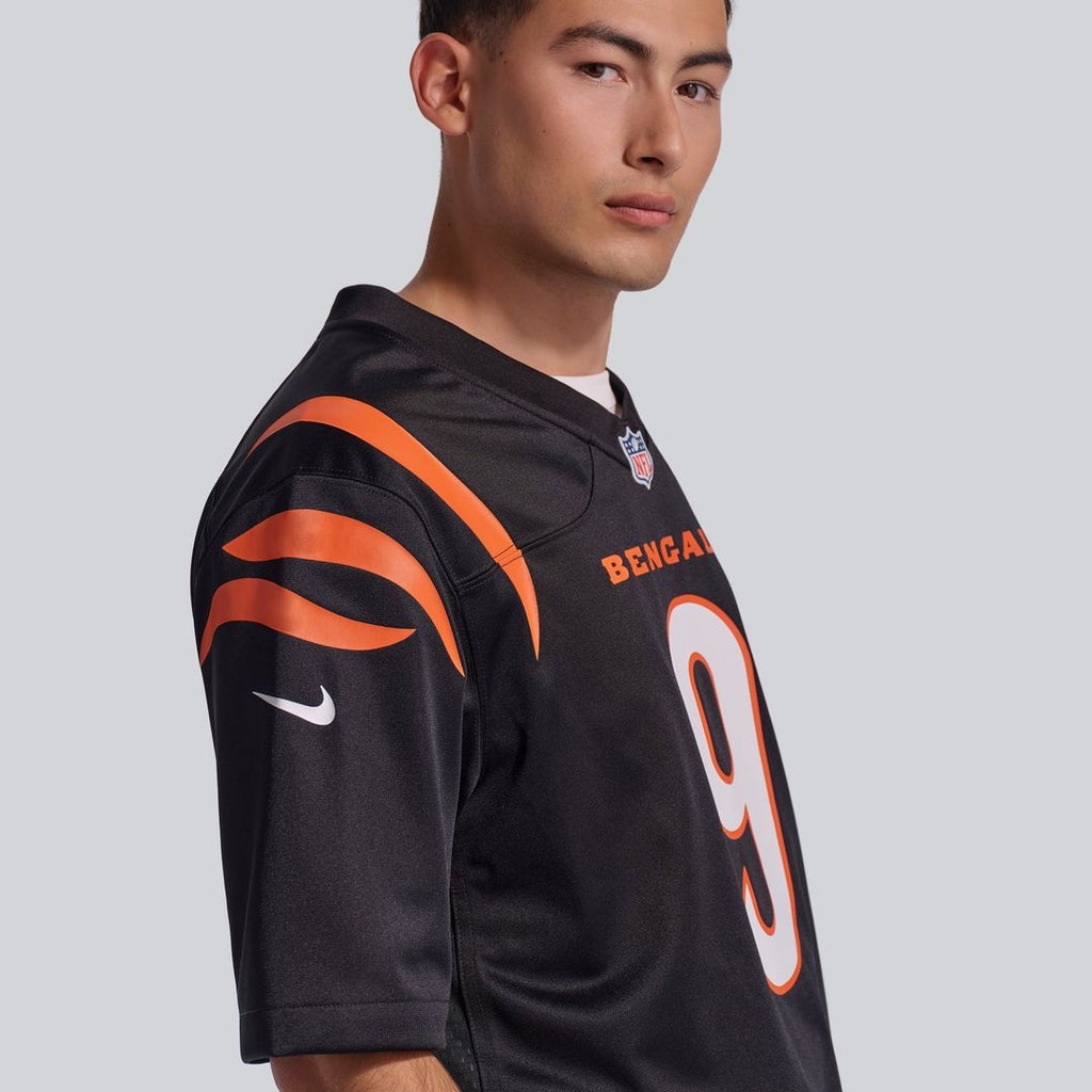 Cincinnati Bengals Joe Burrow Black Player Game Jersey product image 9, provided for visual reference and product detail