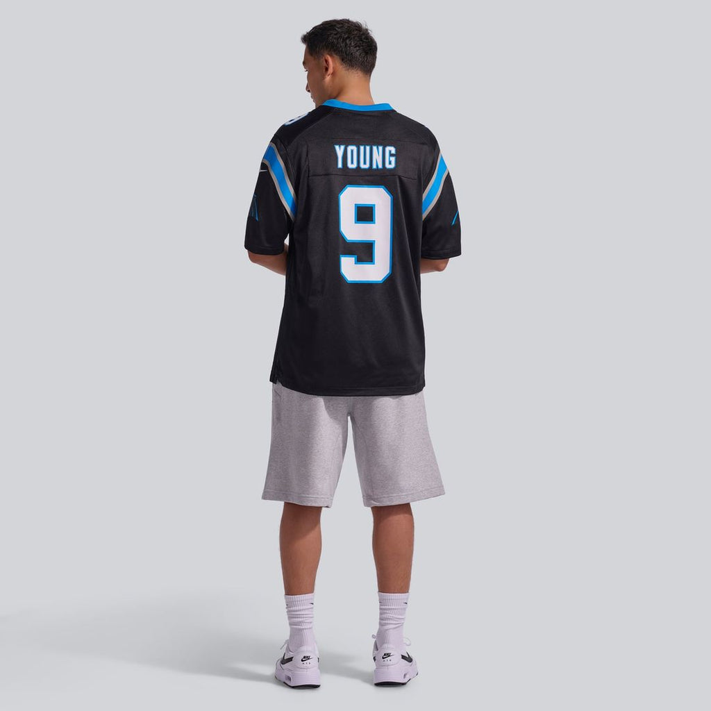 Carolina Panthers Bryce Young Black Team Game Jersey product image 5, provided for visual reference and product detail review
