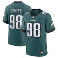 Philadelphia Eagles Jalen Carter Midnight Green Team Game Jersey product image 1, provided for visual reference and product