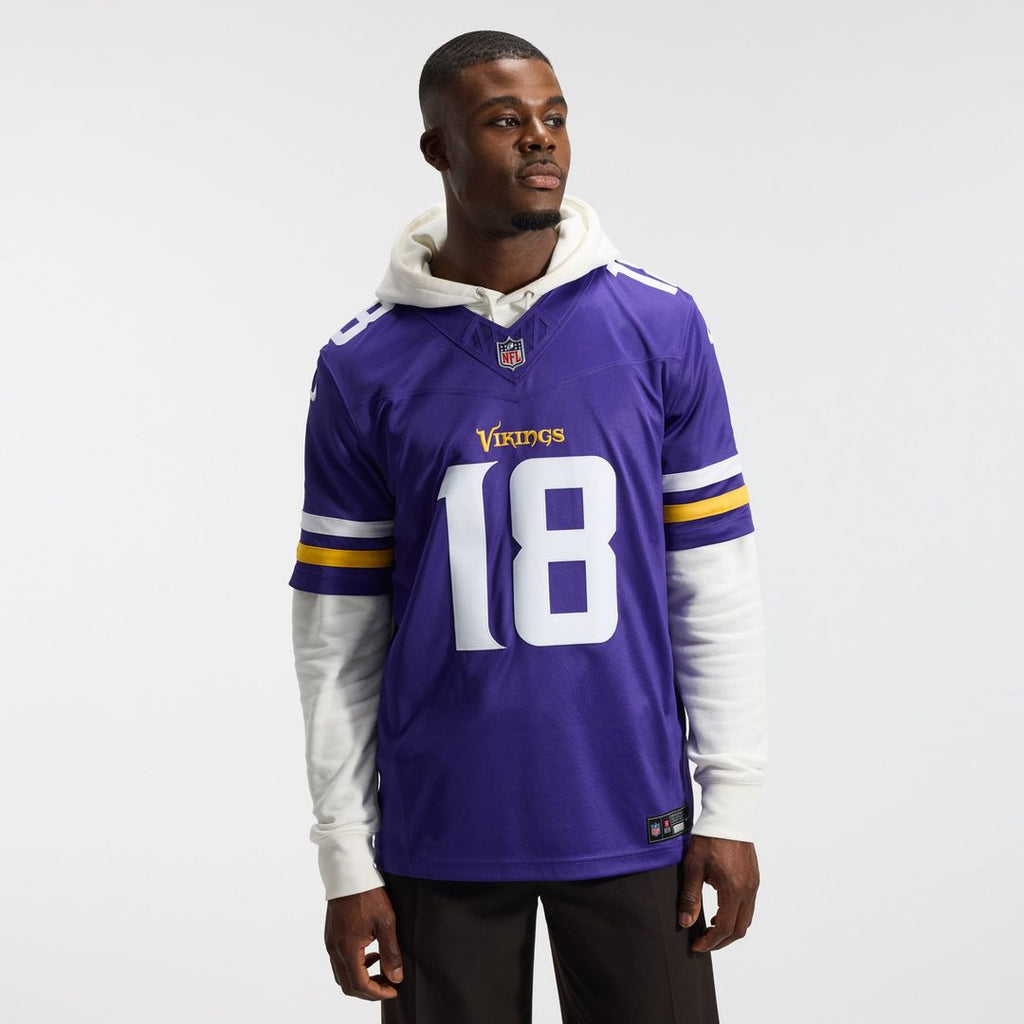 Minnesota Vikings Justin Jefferson White Alternate Vapor F.U.S.E. Stitched Limited Jersey product image 8, provided for