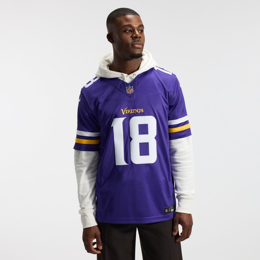 Minnesota Vikings Justin Jefferson White Alternate Vapor F.U.S.E. Stitched Limited Jersey product image 8, provided for