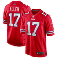 Buffalo Bills Josh Allen Red Alternate Game Player Jersey product image 1, provided for visual reference and product detail
