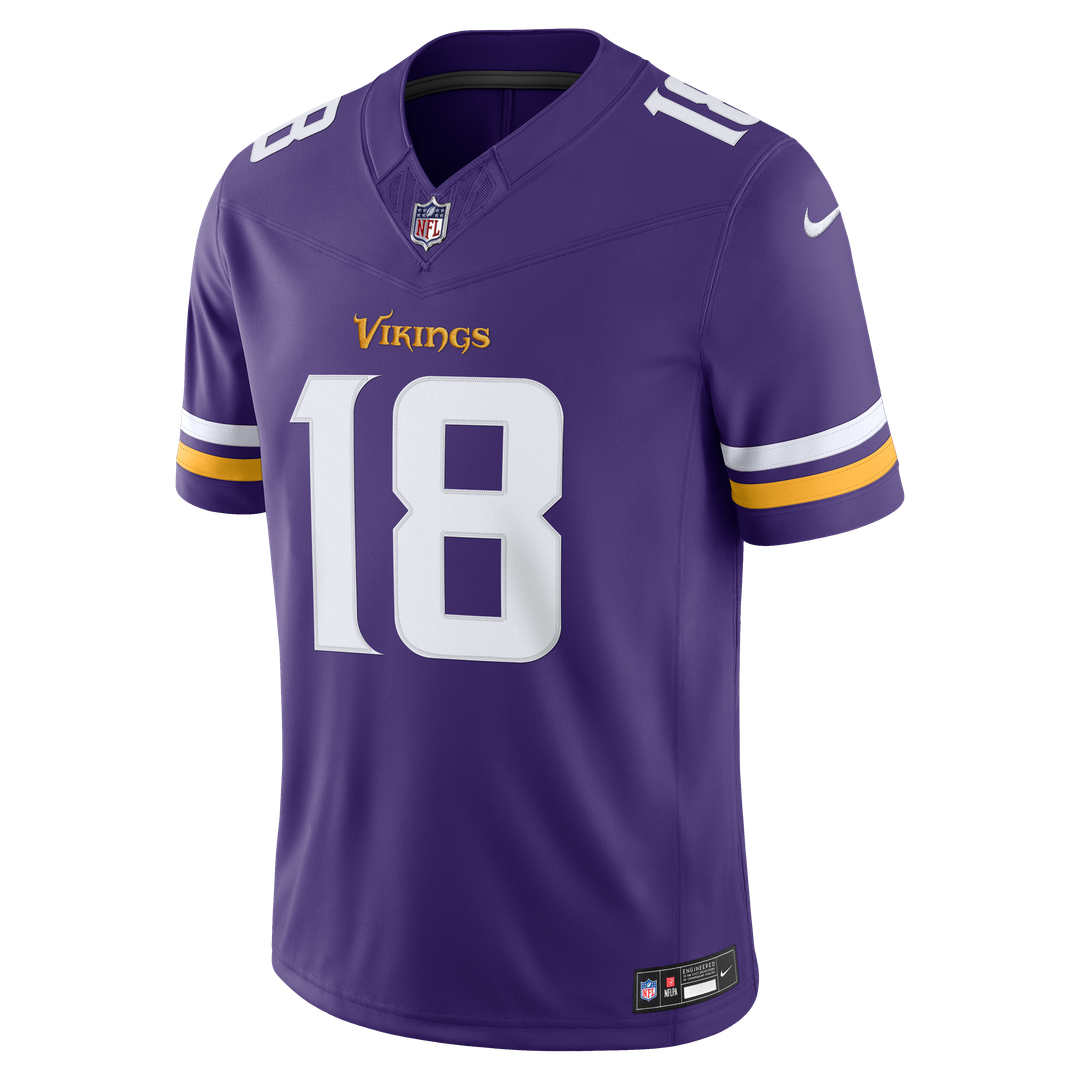 Minnesota Vikings Justin Jefferson White Alternate Vapor F.U.S.E. Stitched Limited Jersey product image 12, provided for