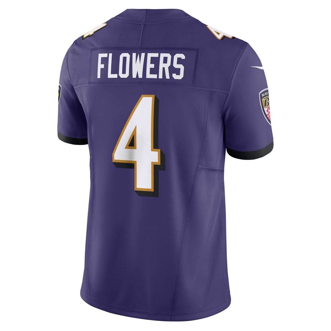 Baltimore Ravens Zay Flowers Black Alternate Vapor F.U.S.E. Limited Jersey product image 9, provided for visual reference