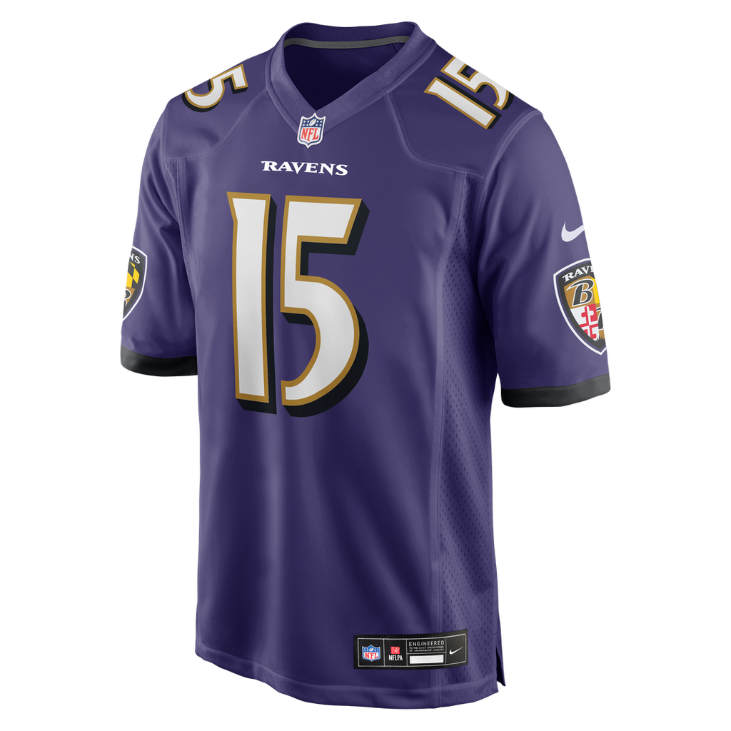 Baltimore Ravens Cooper Rush Purple Team Game Jersey product image 2, provided for visual reference and product detail review