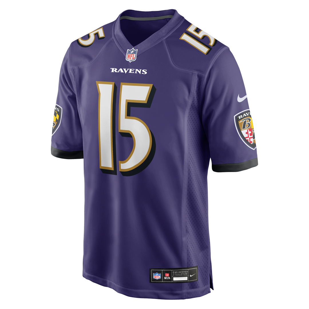 Baltimore Ravens Cooper Rush Purple Team Game Jersey product image 2, provided for visual reference and product detail review
