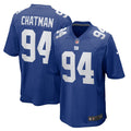 New York Giants Elijah Chatman Royal Team Game Jersey product image 1, provided for visual reference and product detail