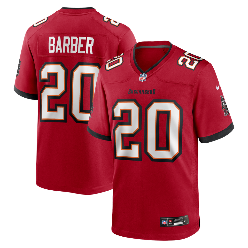 Tampa Bay Buccaneers Ronde Barber Red Game Retired Player Jersey product image 1, provided for visual reference and product