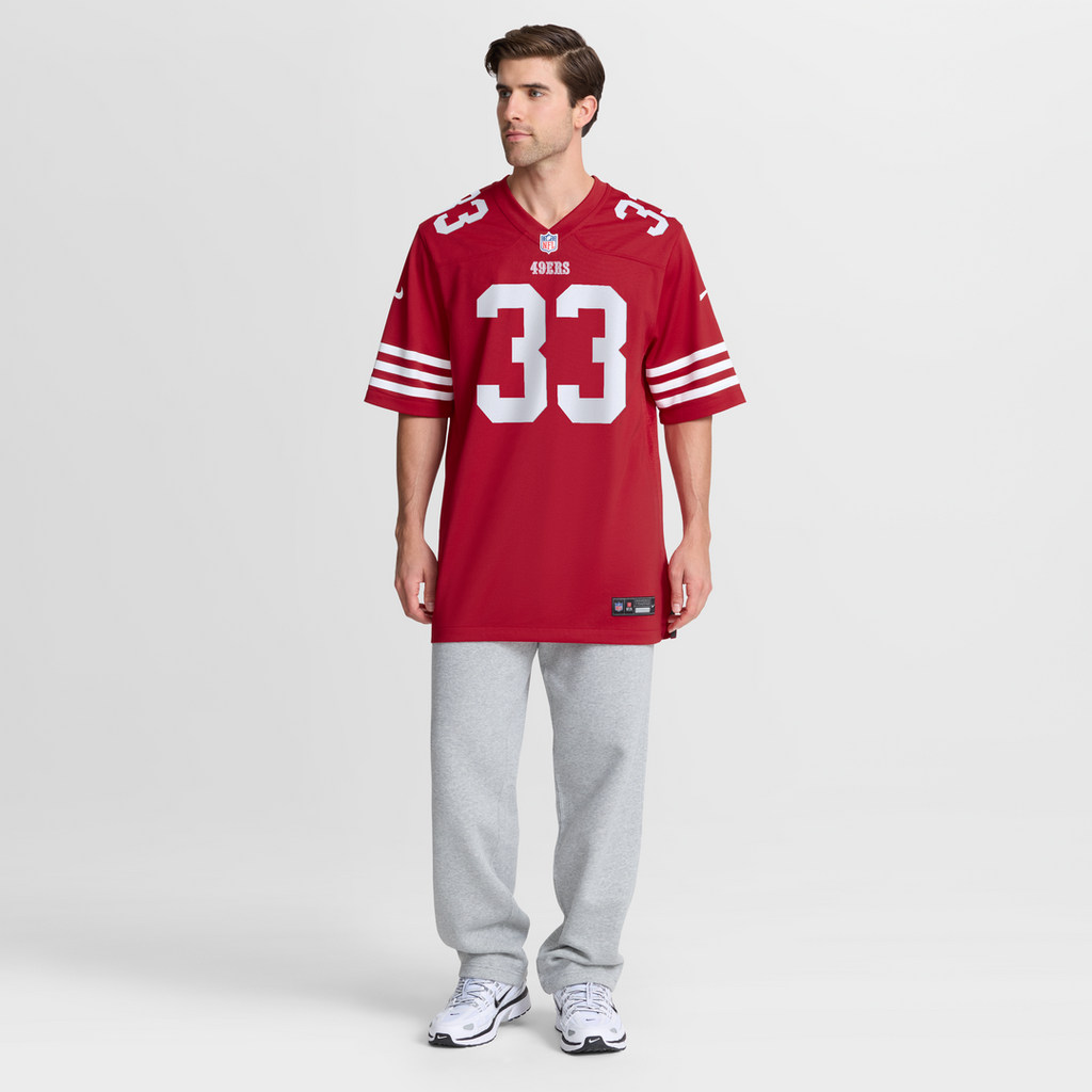 San Francisco 49ers Siran Neal Scarlet Team Game Jersey product image 7, provided for visual reference and product detail